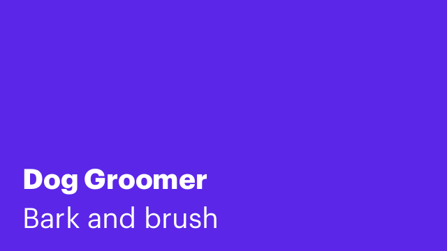 Dog Groomer