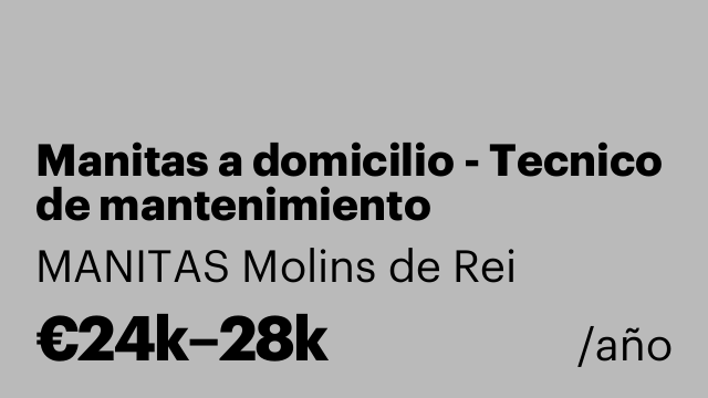 Manitas a domicilio - Tecnico de mantenimiento