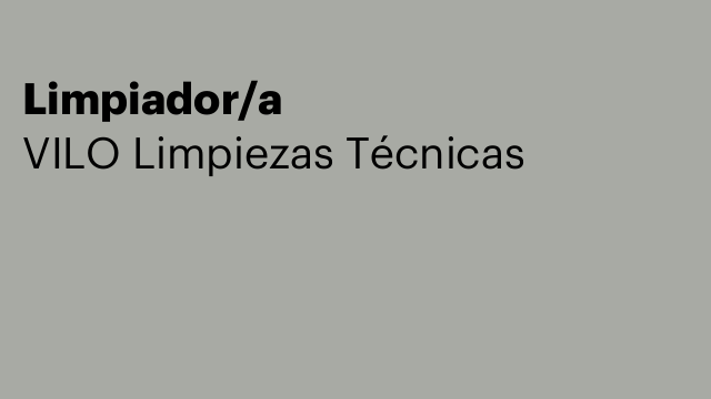 Limpiador/a