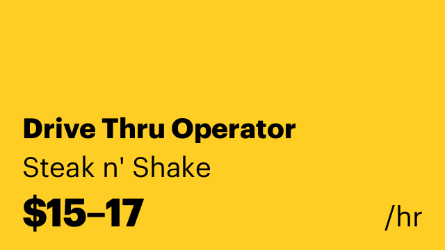 Drive Thru Operator