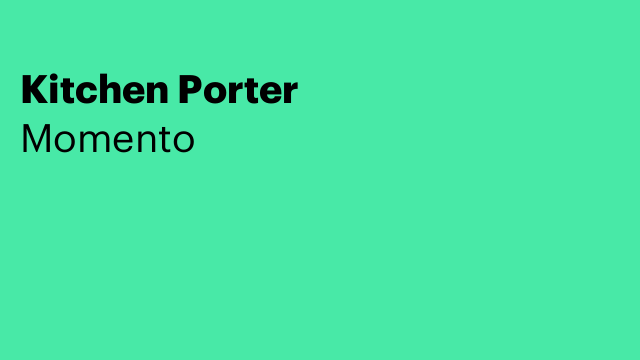 Kitchen Porter