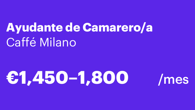 Ayudante de Camarero/a