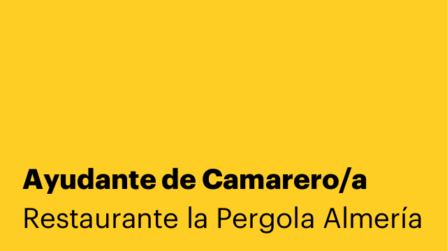 Ayudante de Camarero/a