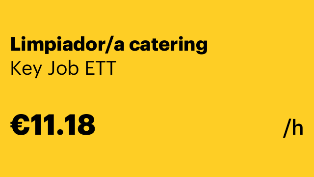 Limpiador/a catering
