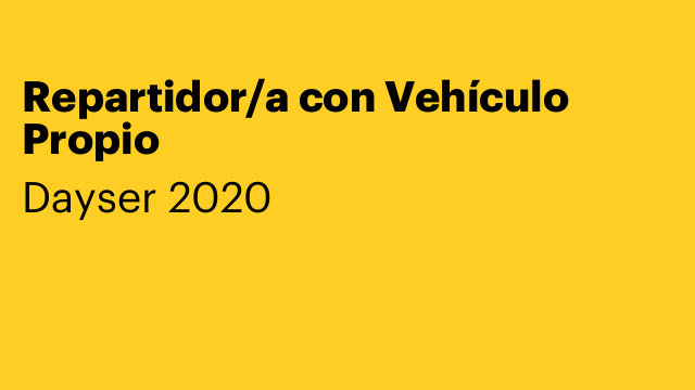 Repartidor/a con Vehículo Propio