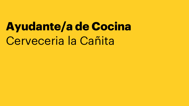 Ayudante/a de Cocina