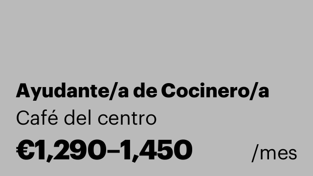 Ayudante/a de Cocinero/a