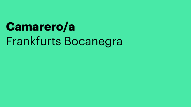 Camarero/a