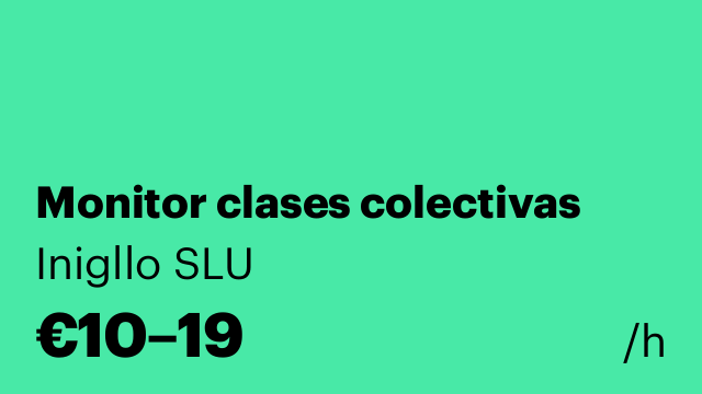 Monitor clases colectivas