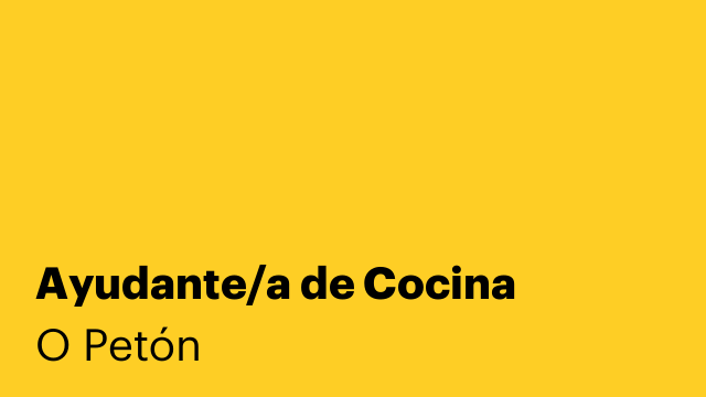 Ayudante/a de Cocina