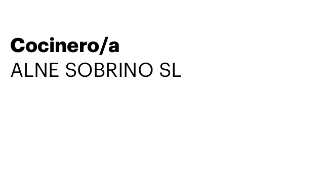 Cocinero/a