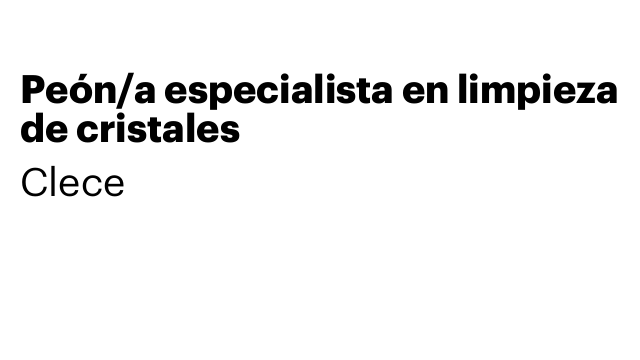 Peón/a especialista en limpieza de cristales
