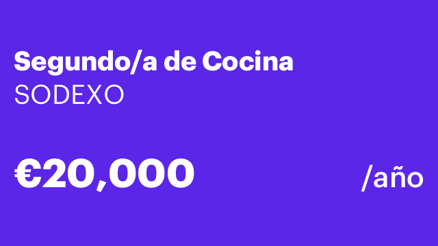 Segundo/a de Cocina