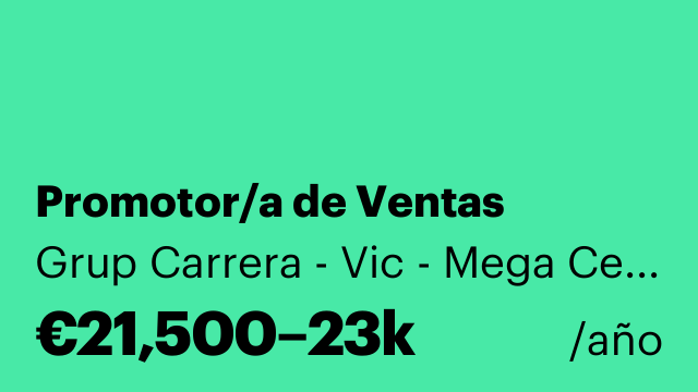 Promotor/a de Ventas