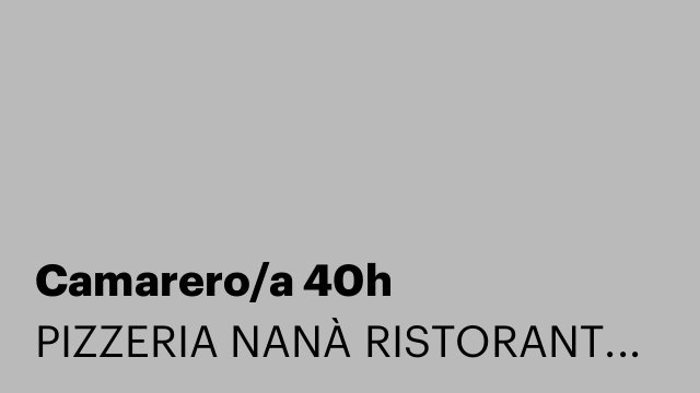 Camarero/a 40h