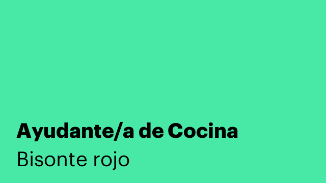 Ayudante/a de Cocina