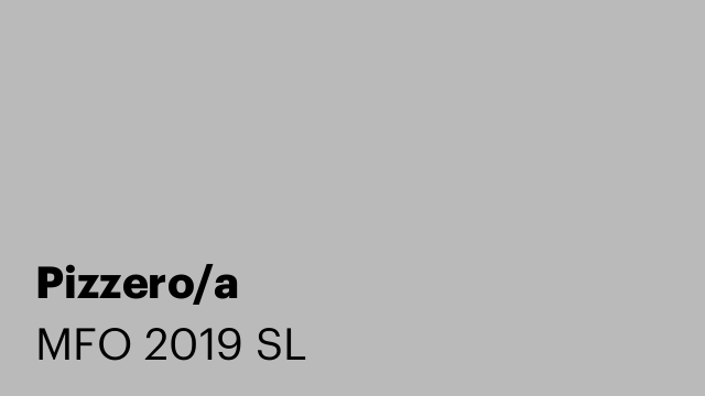 Pizzero/a