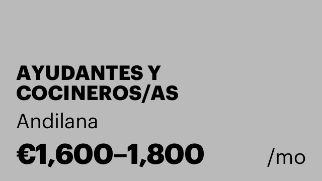 AYUDANTES Y COCINEROS/AS