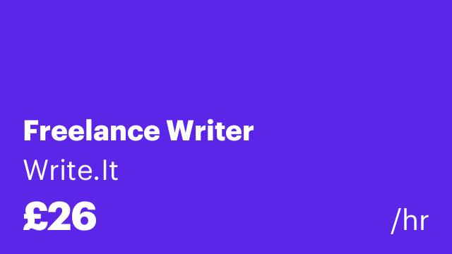 Freelance Writer