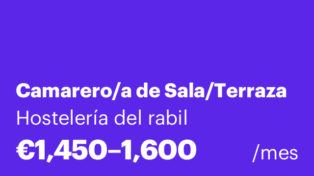 Camarero/a de Sala/Terraza