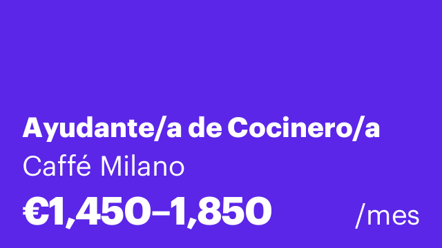 Ayudante/a de Cocinero/a