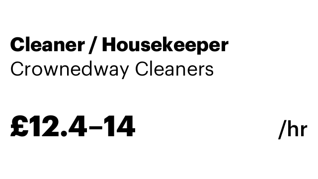 Cleaner / Housekeeper