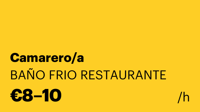Camarero/a