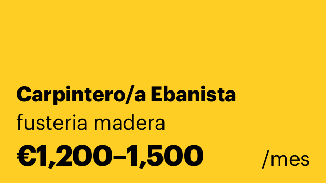 Carpintero/a Ebanista