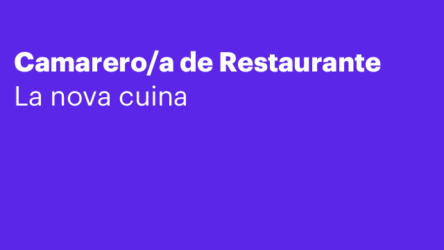 Camarero/a de Restaurante