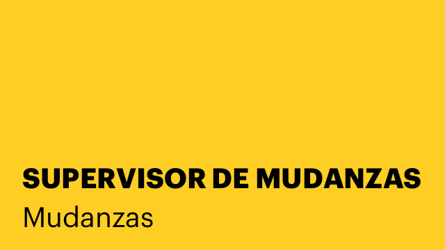 SUPERVISOR DE MUDANZAS