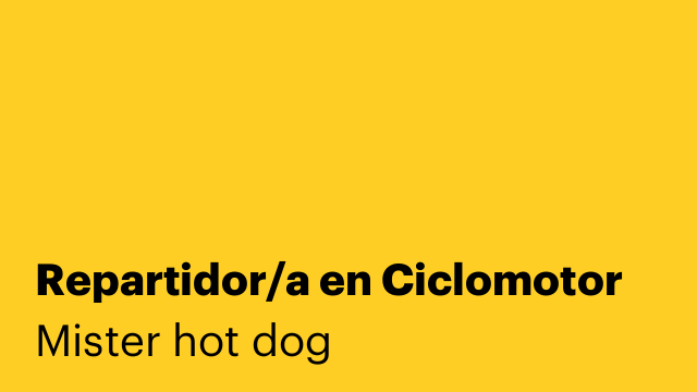 Repartidor/a en Ciclomotor