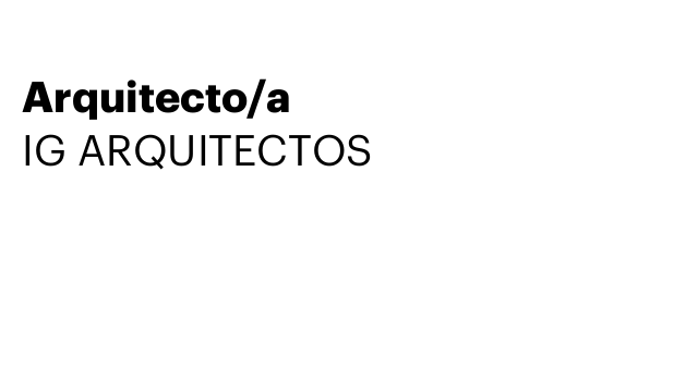 Arquitecto/a