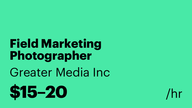 Field Marketing Photographer