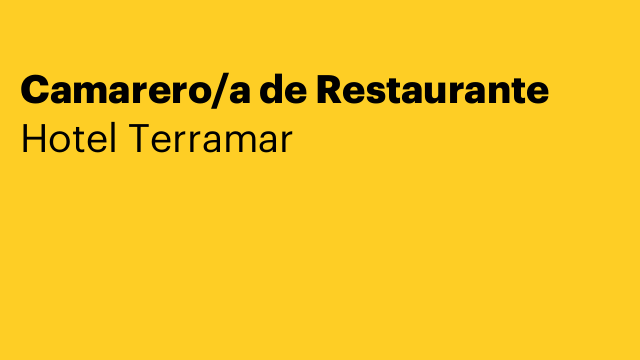 Camarero/a de Restaurante