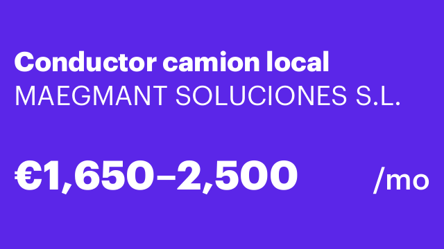 Conductor camion local