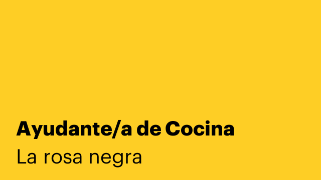 Ayudante/a de Cocina