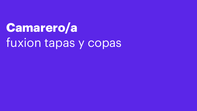 Camarero/a