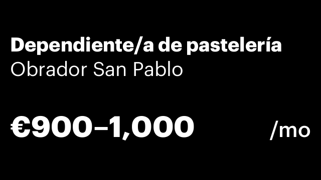 Dependiente/a de pastelería