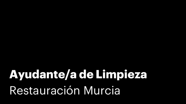 Ayudante/a de Limpieza