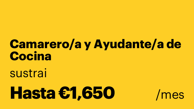 Camarero/a y Ayudante/a de Cocina