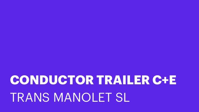 CONDUCTOR TRAILER C+E