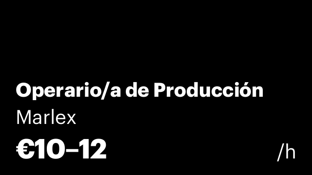 Operario/a de Producción