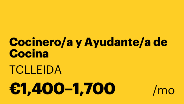 Cocinero/a y Ayudante/a de Cocina