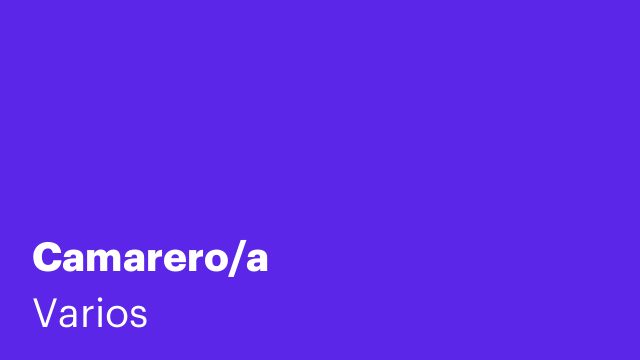 Camarero/a