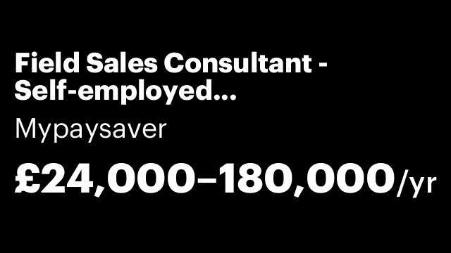 Field Sales Consultant - Self-employed (commission-only)