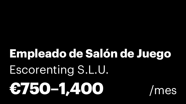 Empleado de Salón de Juego