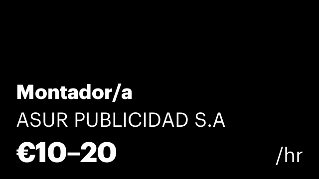 Montador/a