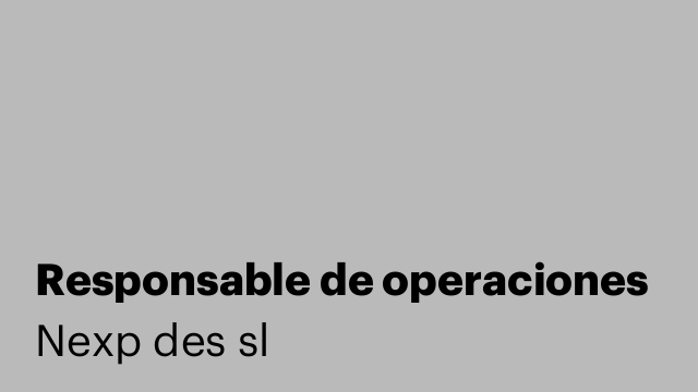 Responsable de operaciones
