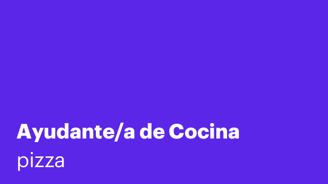 Ayudante/a de Cocina