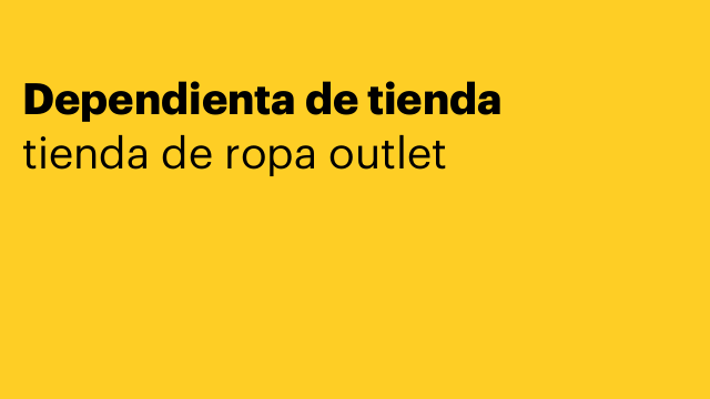 Dependienta de tienda